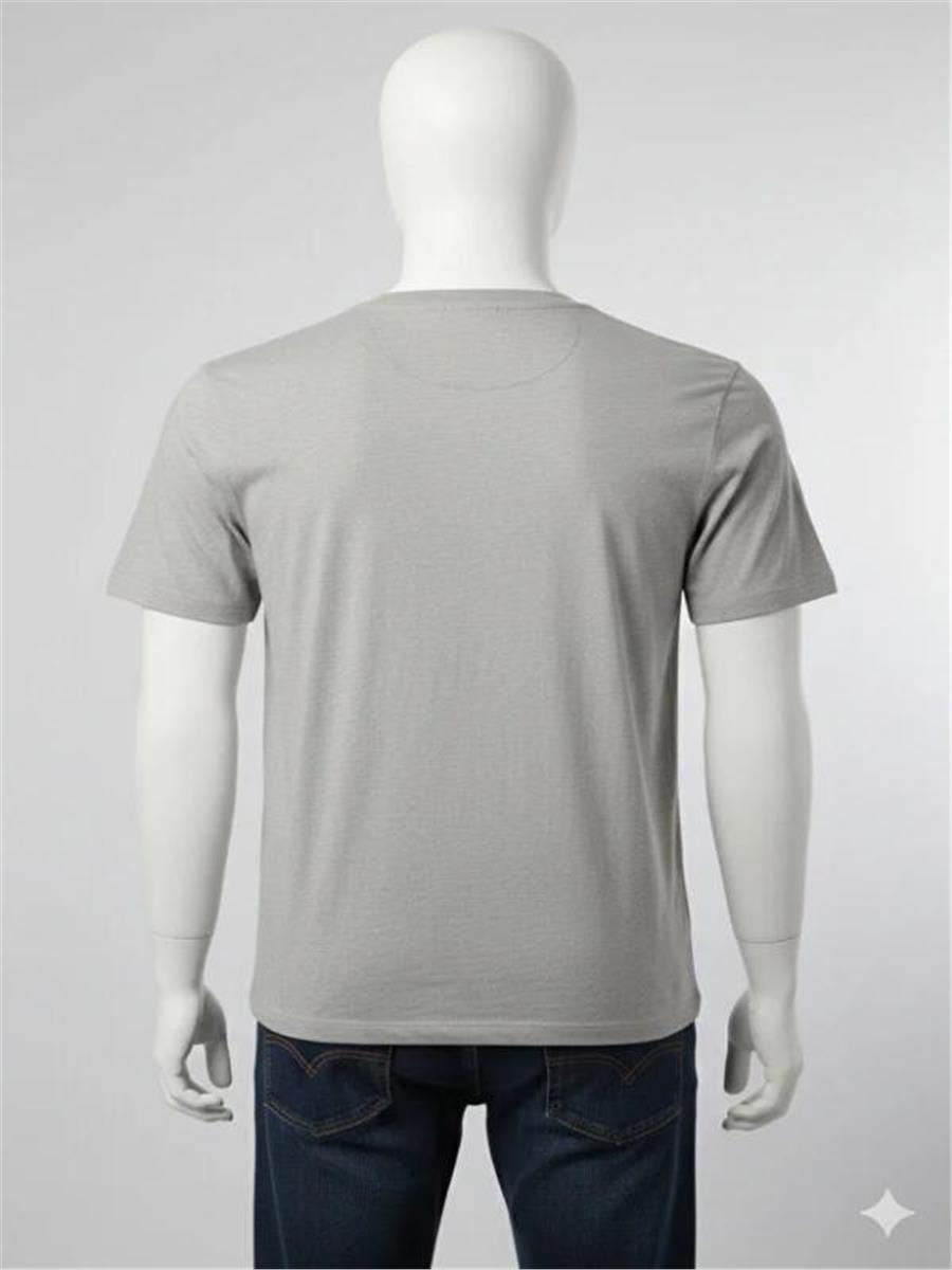 Yazlık V.yaka Penye Tshirt %100 Pamuklu Sol Göğüs Cepli